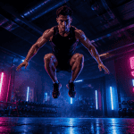 50 burpees par jour avant apres jeune homme saut salle sport