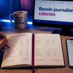 besoin journalier calories calcul sur carnet et smartphone