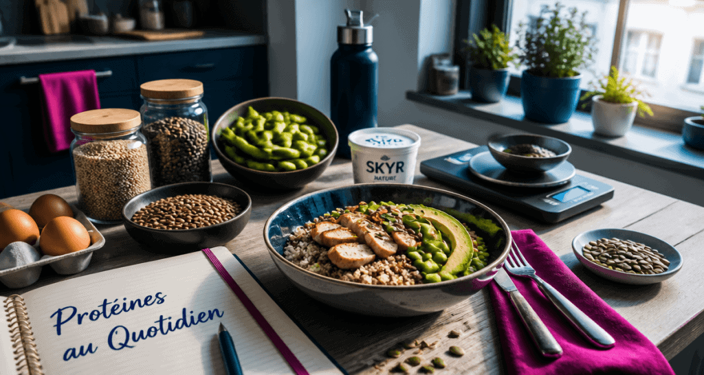 comment manger plus de proteines bol quinoa poulet ingrédients