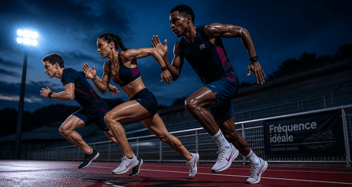 Courir combien de fois par semaine, trois coureurs sur piste