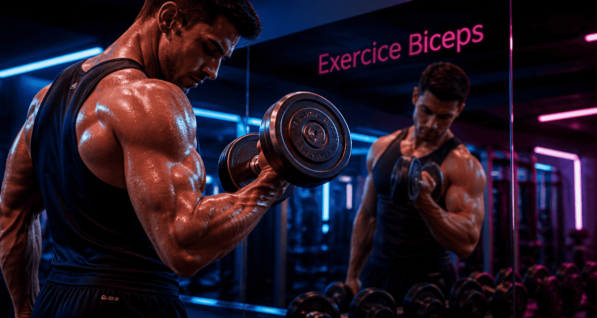 exercice biceps curl barre haltères musculation
