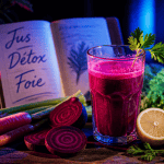 Jus detox pour le foie avec légumes frais