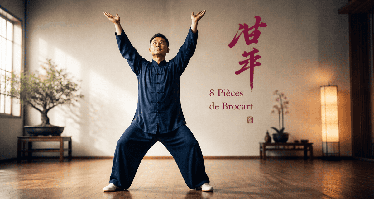 Les 8 postures du qi gong, maître exécutant Soutenir le ciel