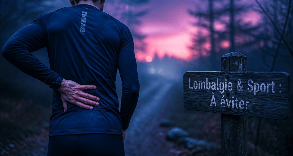 lombalgie sport a eviter sportif main dos sentier