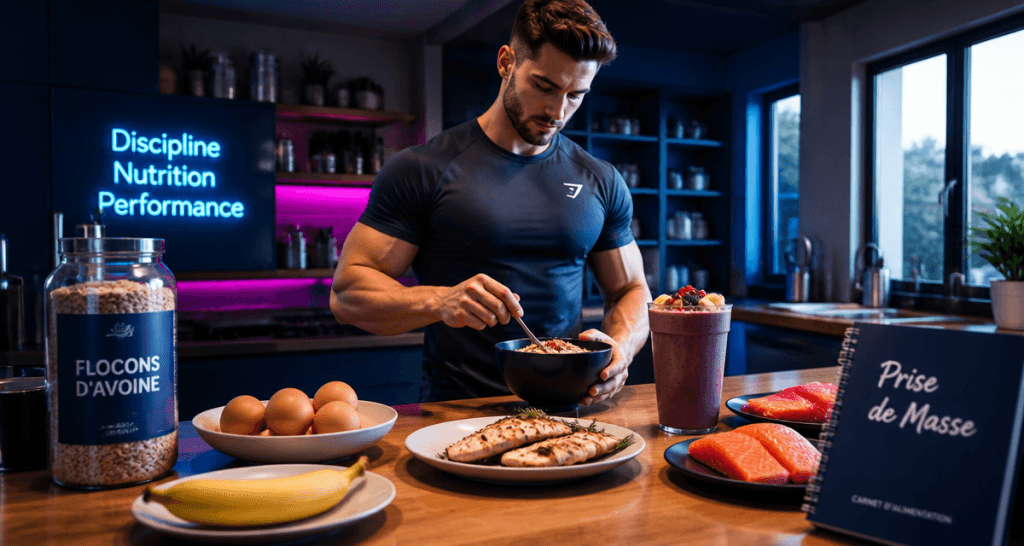 Manger prise de masse, aliments et repas musculation