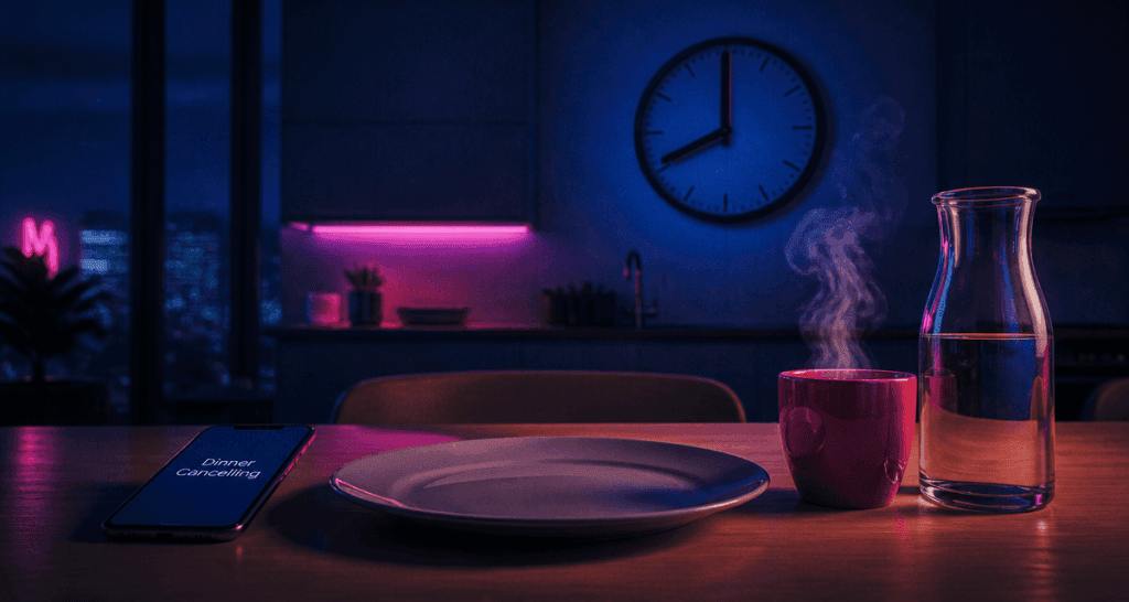 ne pas manger le soir maigrir dinner cancelling assiette vide
