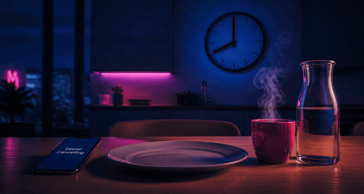 ne pas manger le soir maigrir dinner cancelling assiette vide