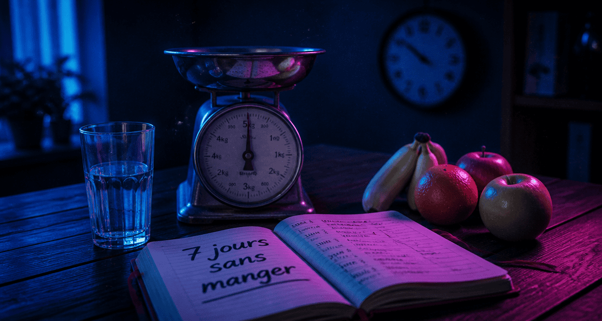 ne pas manger pendant 7 jours combien de kilos perdus balance rétro carnet