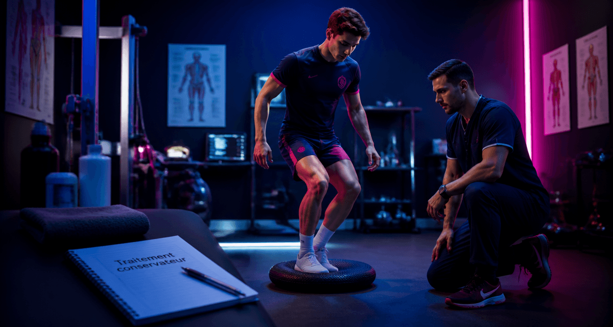 rééducation ménisque non opéré exercice proprioception