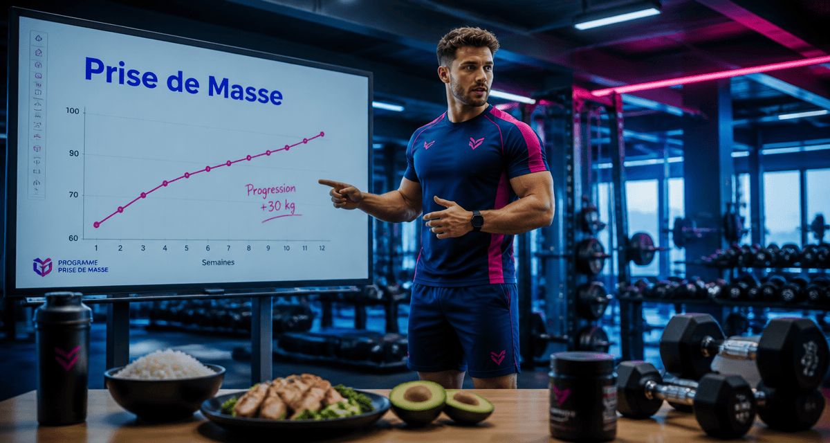 regime de prise de masse athlète salle musculation