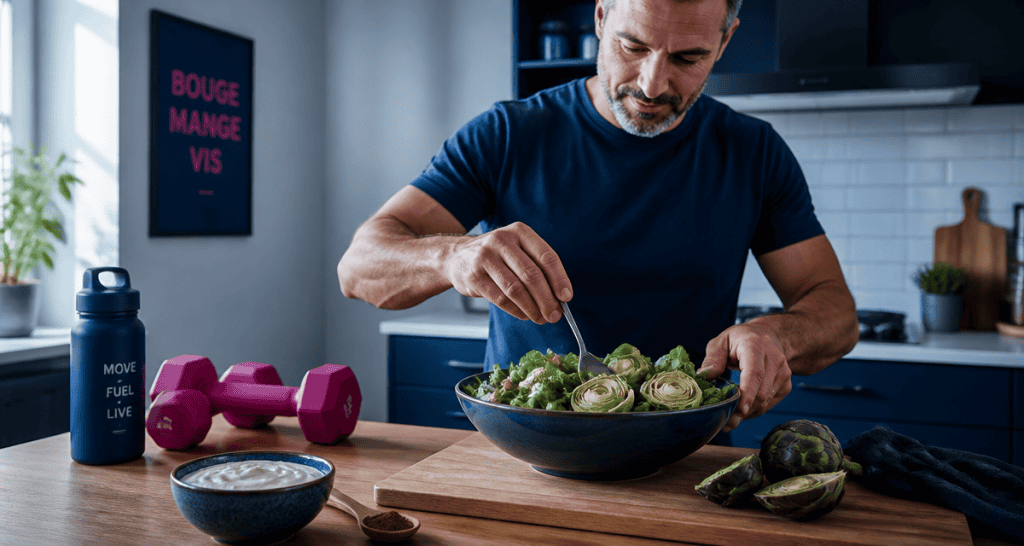 resistance a l insuline que faire homme cuisine salade haltères