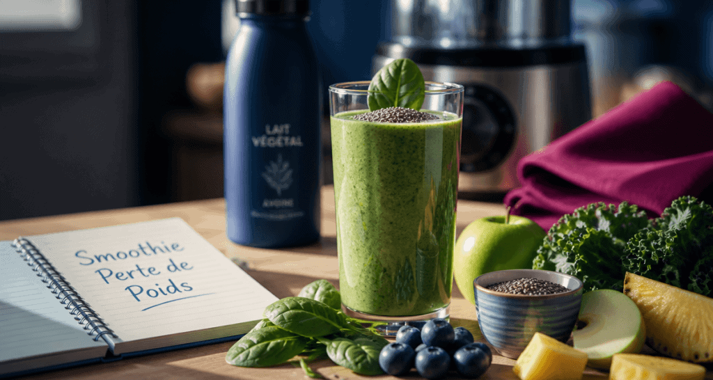 smoothie perte de poids vert légumes fruits frais