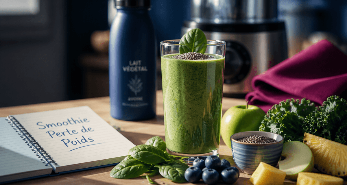 smoothie perte de poids vert légumes fruits frais