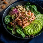 aliment pour perdre le ventre salade quinoa saumon avocat