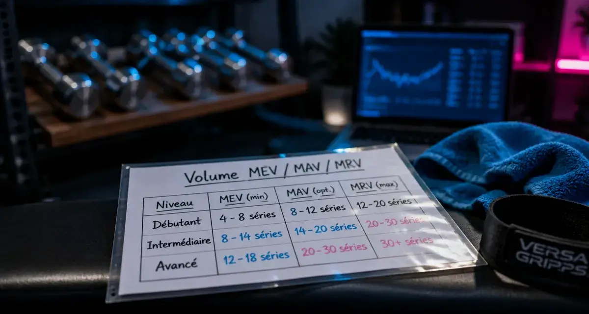 Combien de serie par muscle par semaine : volume MEV/MAV/MRV en home-gym