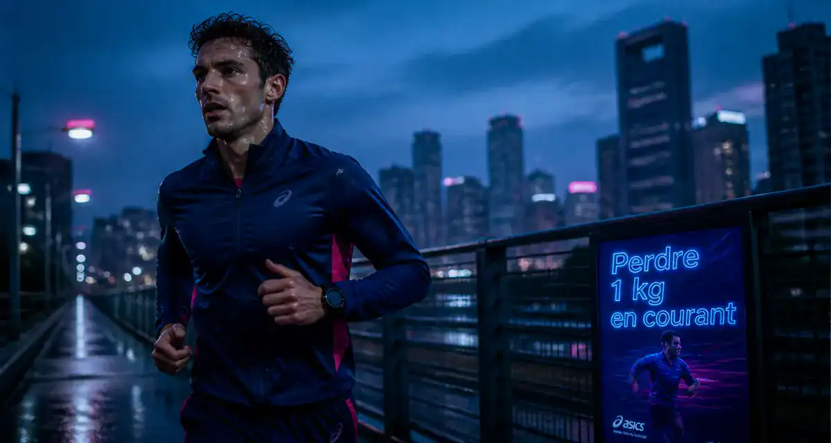 courir combien de temps pour perdre 1 kg, runner sur pont urbain