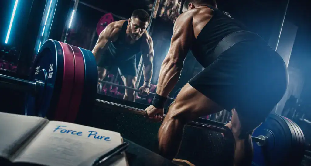 force musculation athlète saisit barre