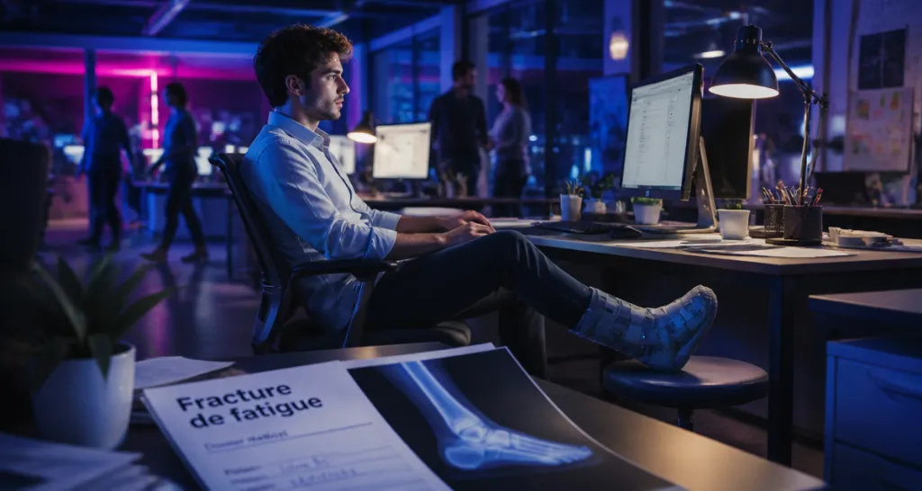 peut on travailler avec une fracture de fatigue au bureau