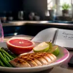regime rapide et efficace assiette poulet haricots pamplemousse