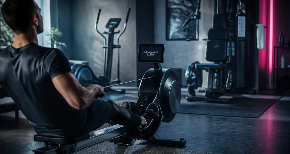 Appareil de sport qui fait travailler tout le corps : rameur, vélo elliptique et homegym