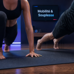 Comment gagner en souplesse : fente basse sur tapis de yoga pour mobilité