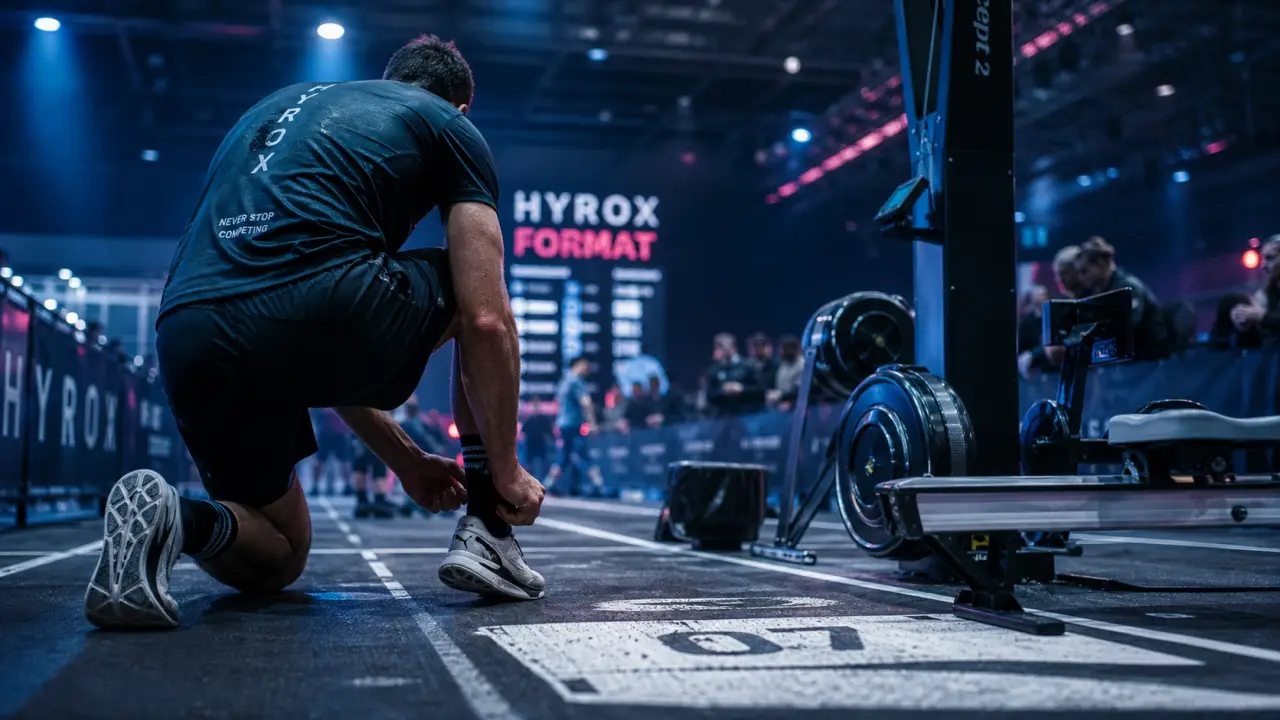 Hyrox c est quoi : 8 km, 8 stations en salle, départ compétition