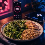 OMAD perte de poids par semaine : 23h de jeûne, assiette et timer 23h