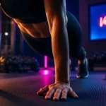 Ventre plat et abdos : planche de gainage transverse en salle de sport