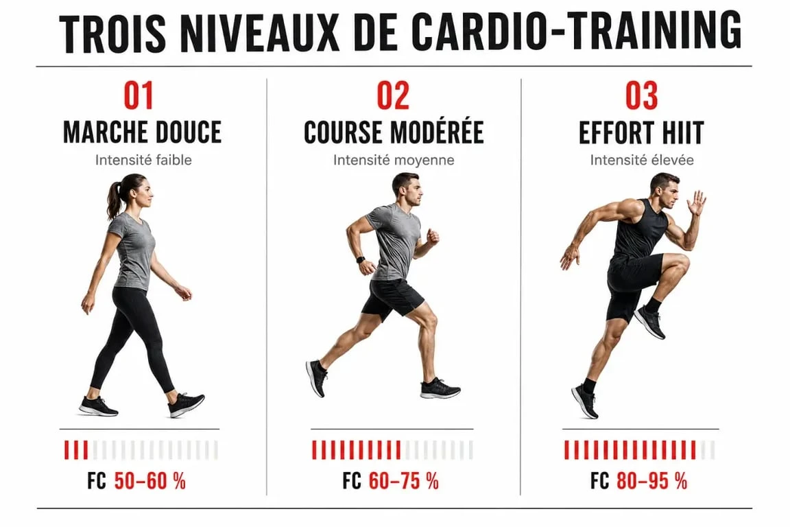 Différentes intensités de cardio-training : du cardio doux au HIIT