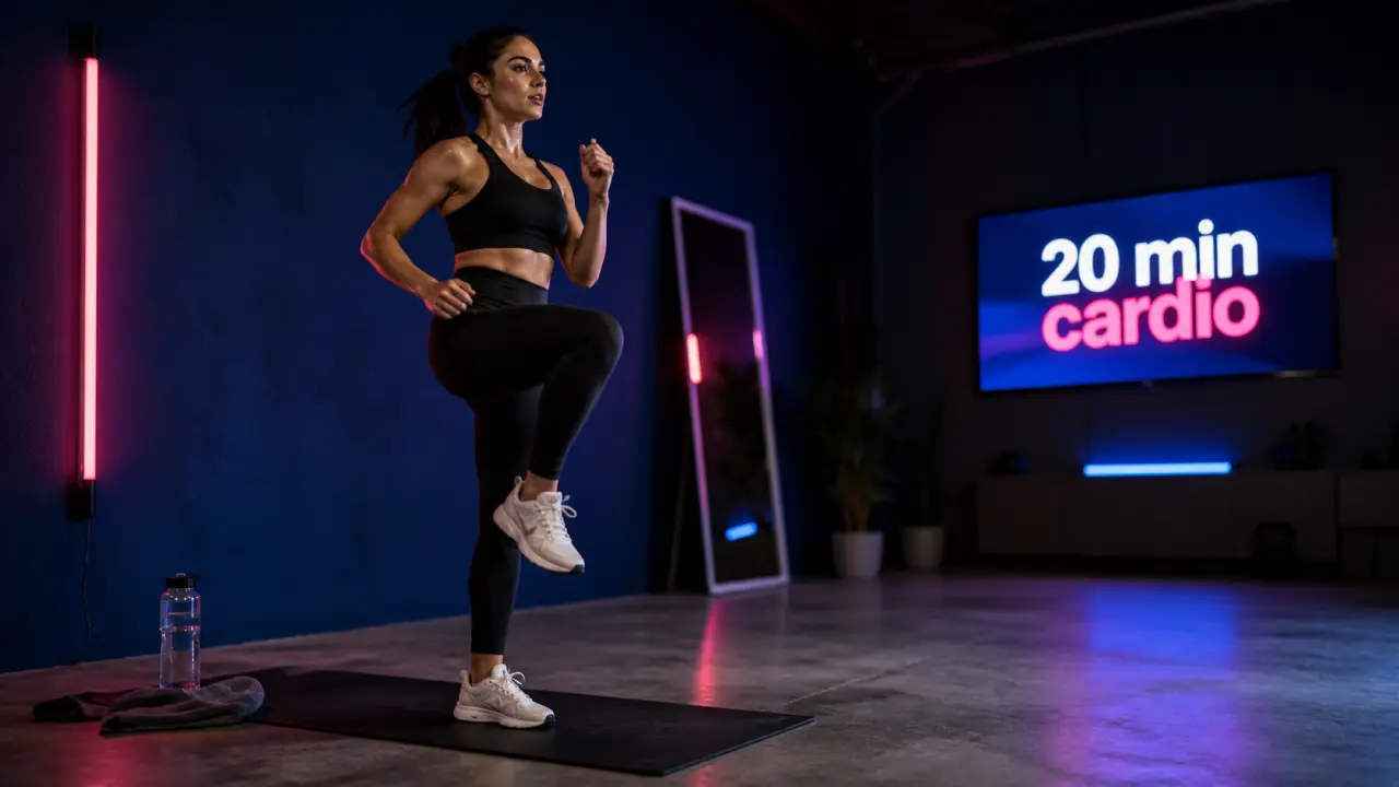 Exo cardio maison 20 min sans impact sur les genoux