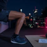 Renforcement musculaire trail : chaise au mur, coureur gainé
