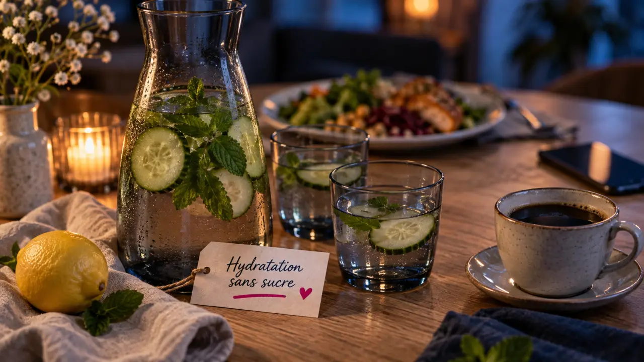 Boisson perte de poids : eau aromatisée sans sucre