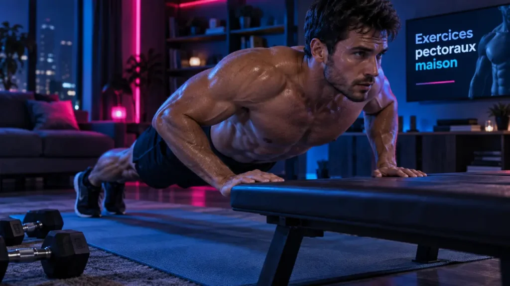 Exercices pectoraux maison : 2 séances par semaine et 48 heures pour progresser