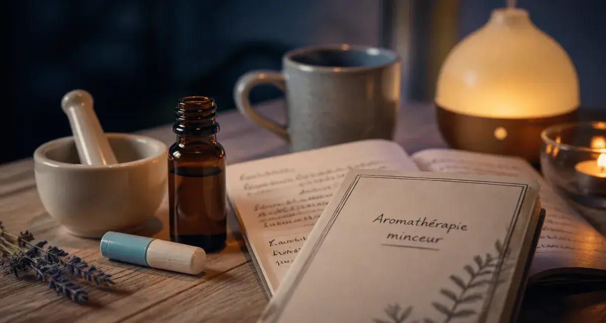 Huile essentielle perte de poids, aromathérapie minceur en intérieur