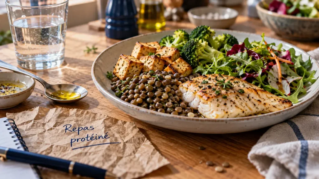 Repas protéiné et perte de poids : une assiette rassasiante, pas un régime tout viande